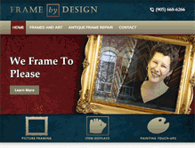 Tablet Screenshot of framebydesign.net